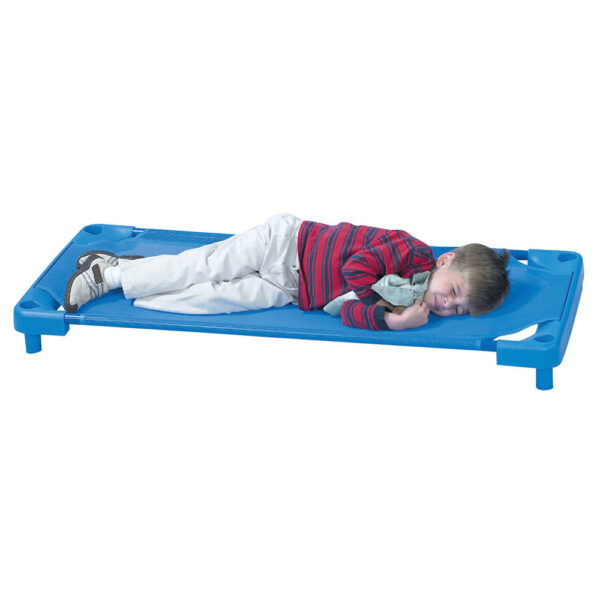Kid in Blue Cot