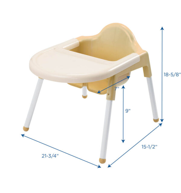 Beige and White Highchair