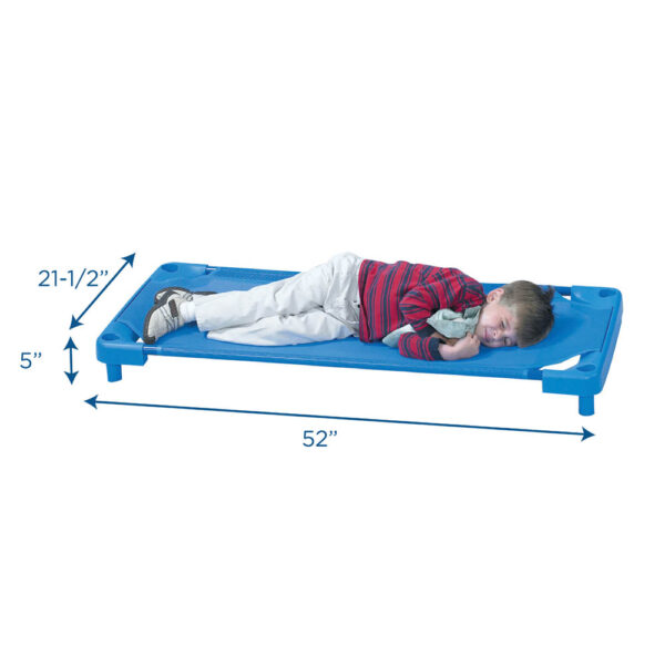Kid in Blue Cot
