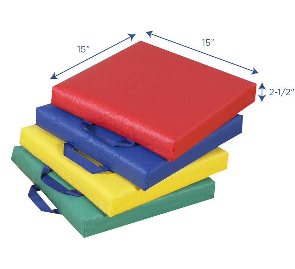 Primary Square Floor Cushions Set of 4 Children's Factory