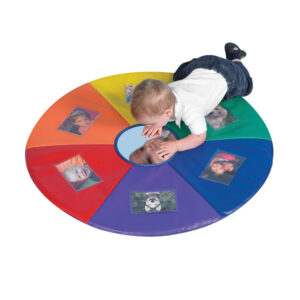 Rainbow Circular Picture Mat with Mirror