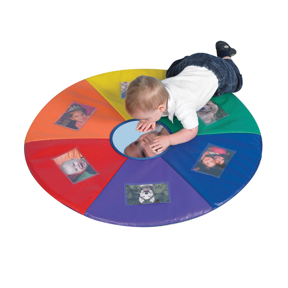 Rainbow Circular Picture Mat with Mirror